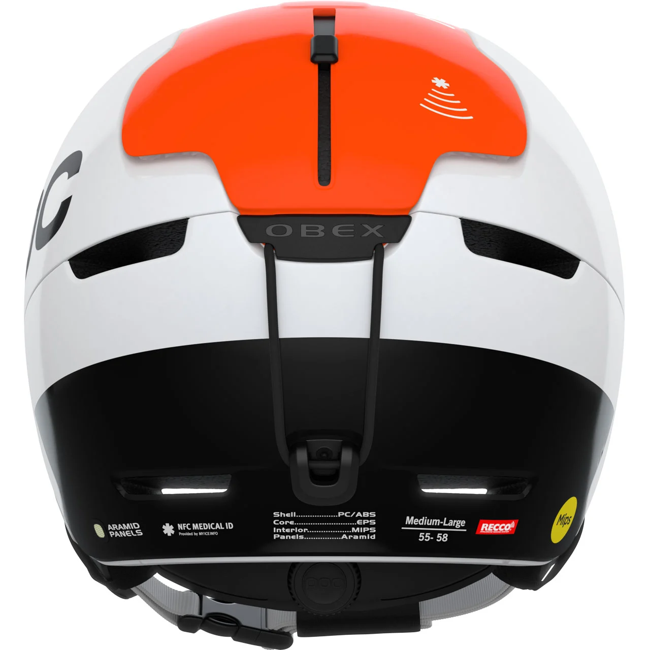 POC Obex BC Mips Hydro White/flo Orange AVIP - immagine 3